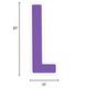 Purple Letter (L) Corrugated Plastic Yard Sign, 30in